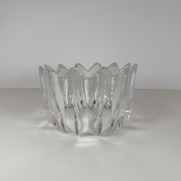 Orrefors Kostaboda Other - Trinket Bowl Orrefors Sweden small crystal Fleur  3"x4"‎ glass Star Shaped Decor